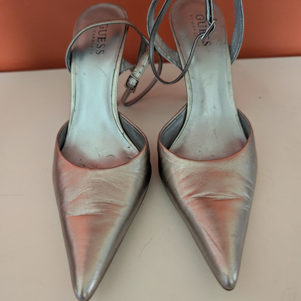 GUESS Women's Silver Heels